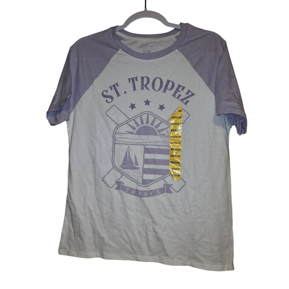 St. Tropez Destinations H.I.S. International Purple T-Shirt Size‎ M